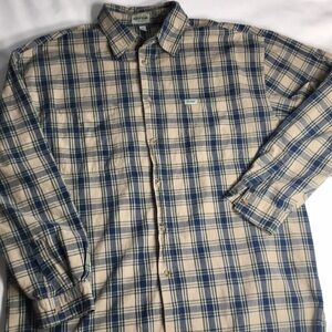 Men’s Guess Jeans plaid long sleeve button down shirt